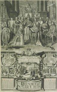 Huwelijk van Maria Luisa van Savoye en Felipe V van Spanje in 1701 door Unbekannt Unbekannt